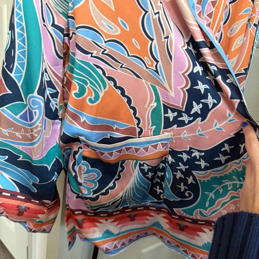 HUSH Colorful Patterned Kimono Jacket - Picture 7 of 13